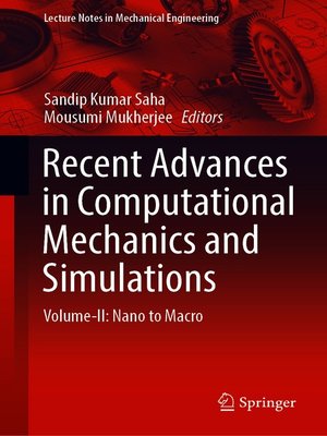 cover image of Recent Advances in Computational Mechanics and Simulations